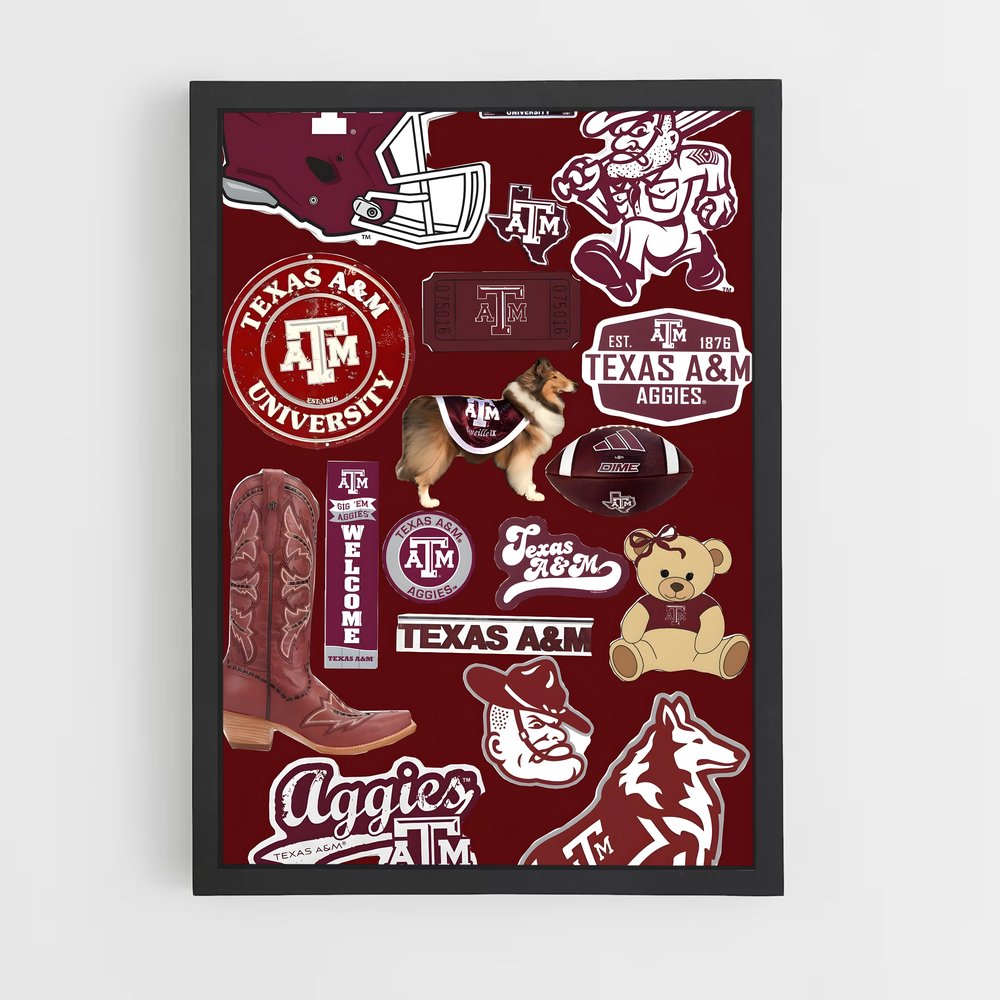 Poster Aggies Powerhouse – affiche Baseball (vue 2)